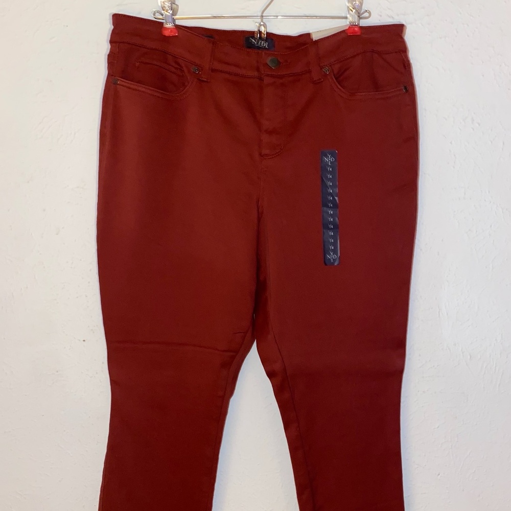 Deep Orange Sculpting Jeans